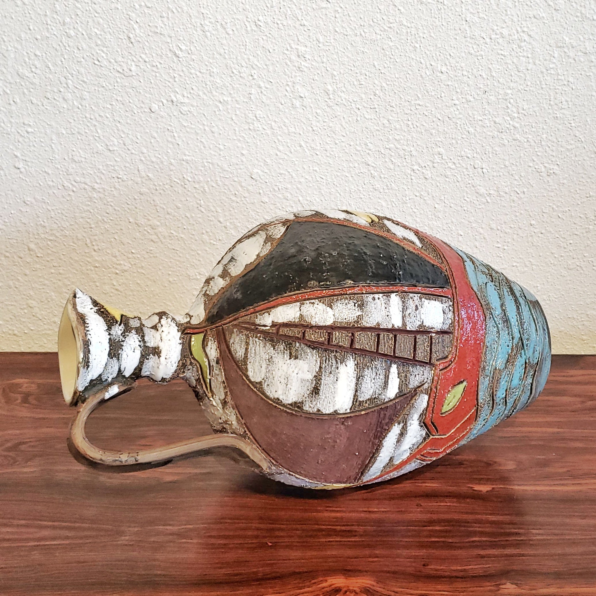 FRATELLI FANCIULLACCI JUG VASE WITH NAUTICAL MOTIF (36 cm)