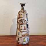 FRATELLI FANCIULLACCI ‘ROOF TOPS’ DÉCOR BOTTLE VASE (ITALY) (A)