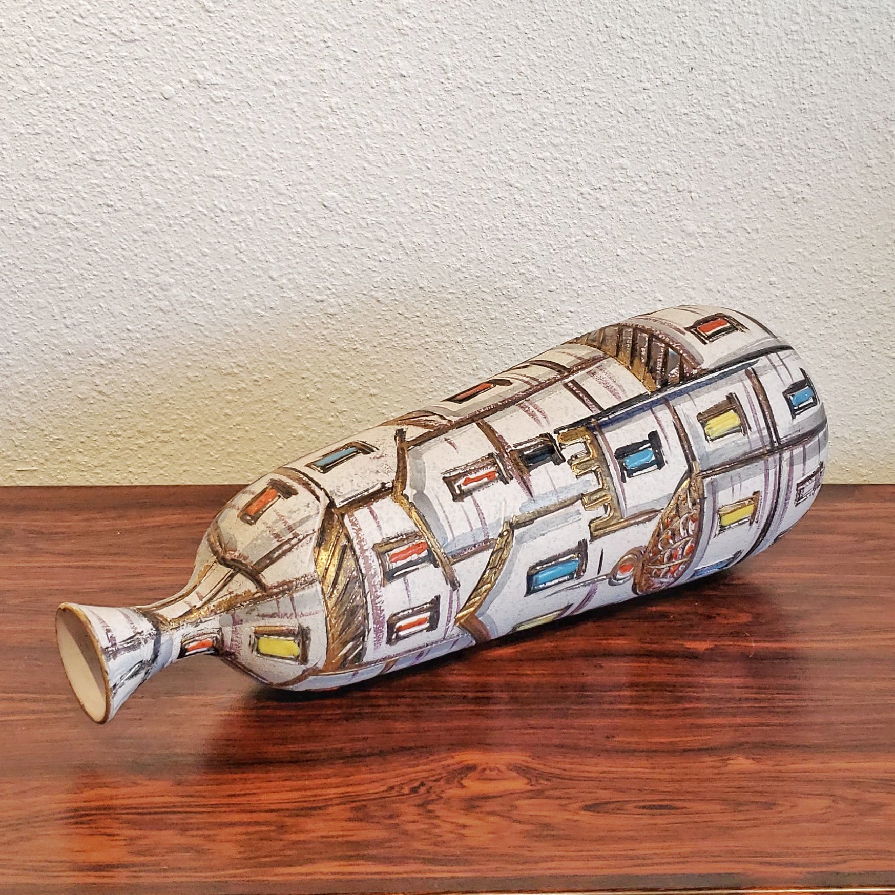 FRATELLI FANCIULLACCI ‘ROOF TOPS’ DÉCOR BOTTLE VASE (ITALY) (A)