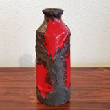 MAREI KERAMIK BLACK ON RED VOLCANIC BOTTLE VASE Nr. 4107