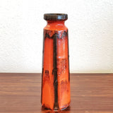 RUSCHA KERAMIK ORANGE AND BLACK ‘COSTA’ DÉCOR VASE Nr. 848/1