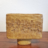 HANDMADE RECTANGULAR WABI-SABI STYLE IKEBANA VASE