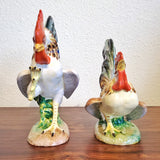 ‘FIGHTING COCKS’ FIGURINES BY URBANO ZACCAGNINI (PAIR)