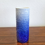 TEXTURED BLUE AND WHITE HUTSCHENREUTHER VASE