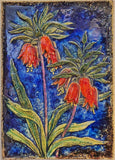 WERNER MESCHEDE ‘KAISERKRONE’ (KAISER’S CROWN) BOTANICAL WALL TILE Nr. 7337 FOR MAJOLIKA KARLSRUHE