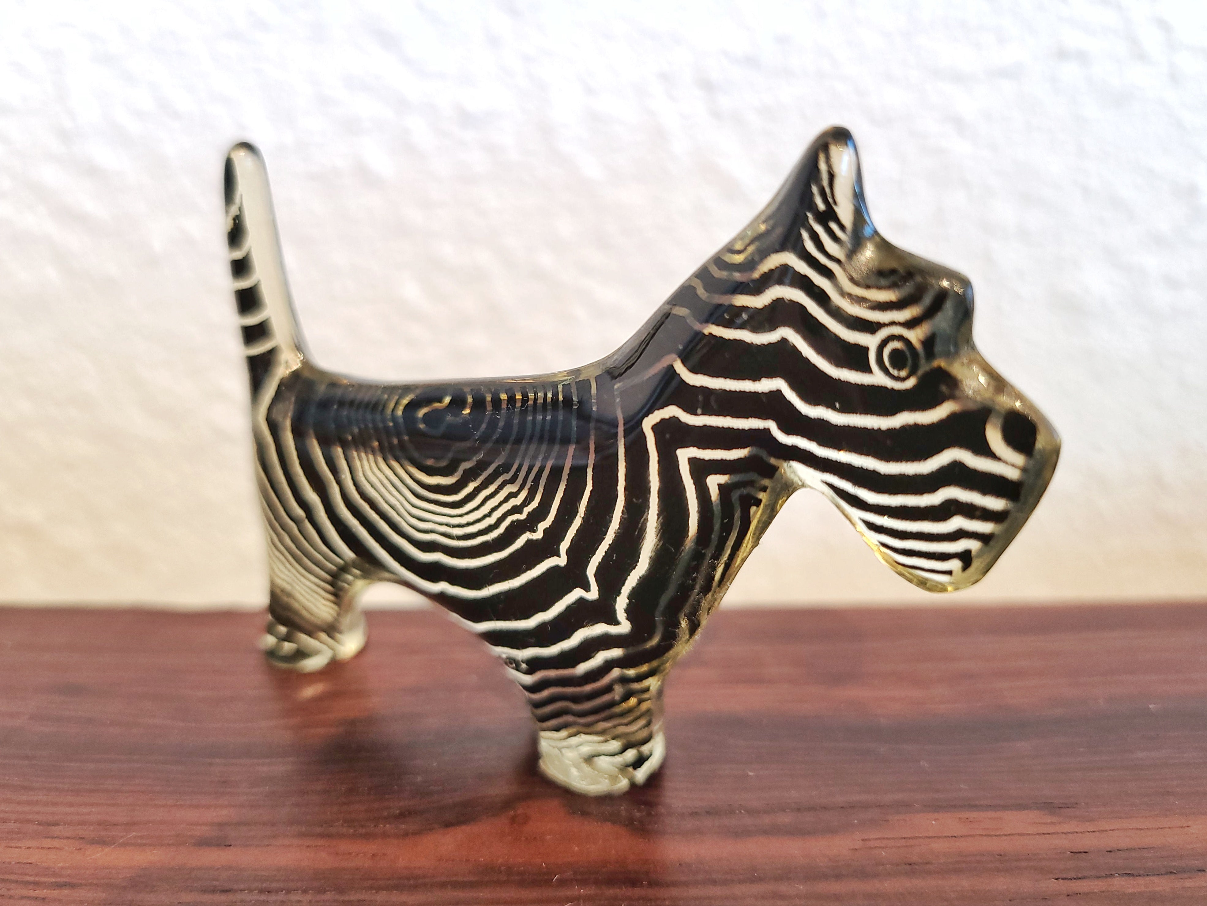 OP ART SCOTTISH TERRIER BY ABRAHAM PALATNIK FOR SILON (BRAZIL)