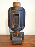 PAIR OF INDUSTRIAL FOUNDRY-MOLD TABLE LAMPS