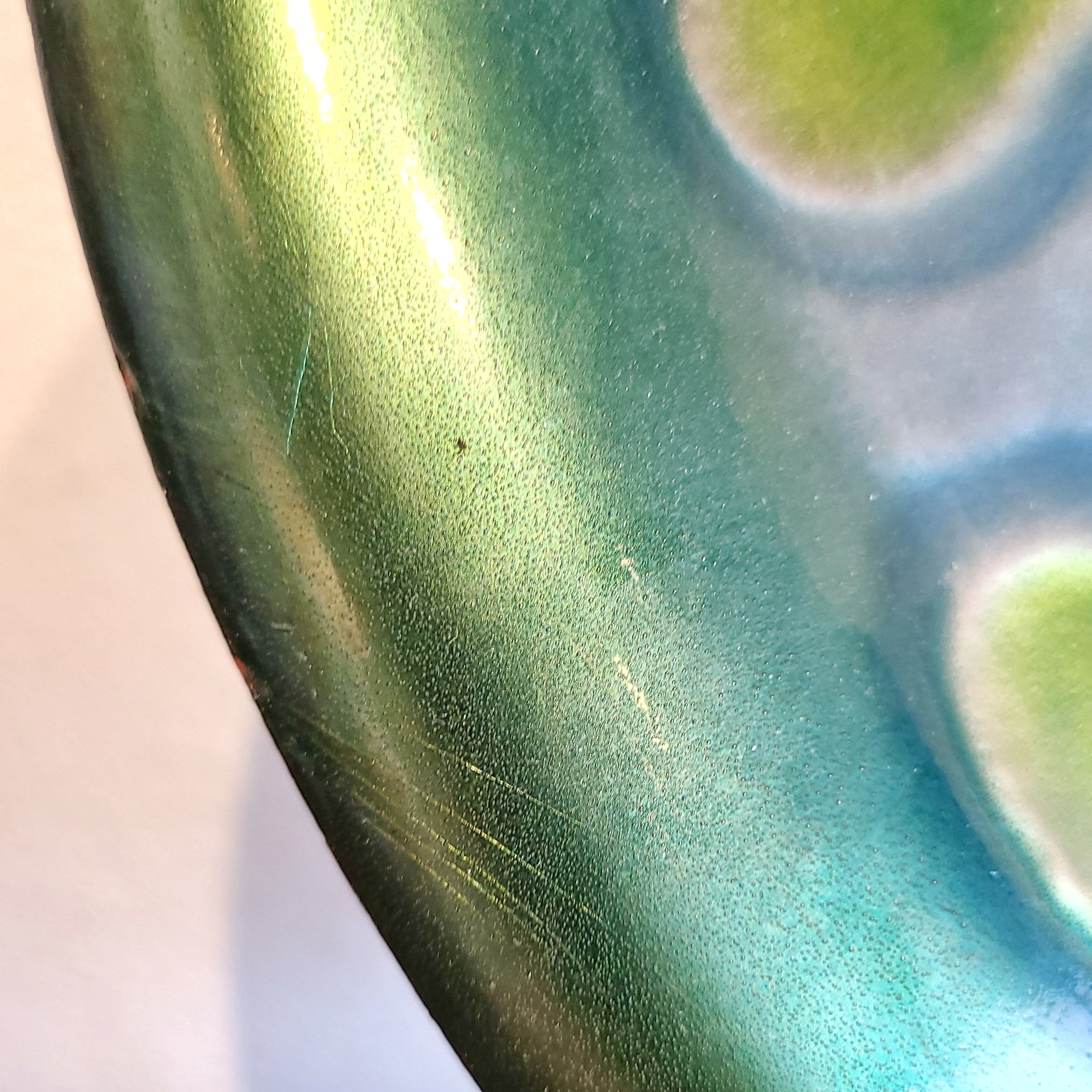 ENAMEL ON COPPER WALL PLATE BY UBALDO CINCIARINI FOR STUDIO CELLINI RAME d'ARTE PESARO