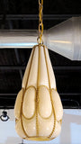 ARCHIMEDE SEGUSO (ATTRIB.) CAGED MURANO GLASS LIGHT FIXTURES (PAIR)