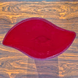 DEEP RED BATTUTO CYCLONE ART GLASS VASE