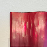DEEP RED BATTUTO CYCLONE ART GLASS VASE