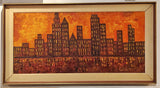 RIVERFRONT CITYSCAPE BY CHRISTINE BARTH (1960s)