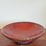 CHINESE EARTHENWARE CENTERPIECE BOWL WITH OXBLOOD GLAZE (13.25")