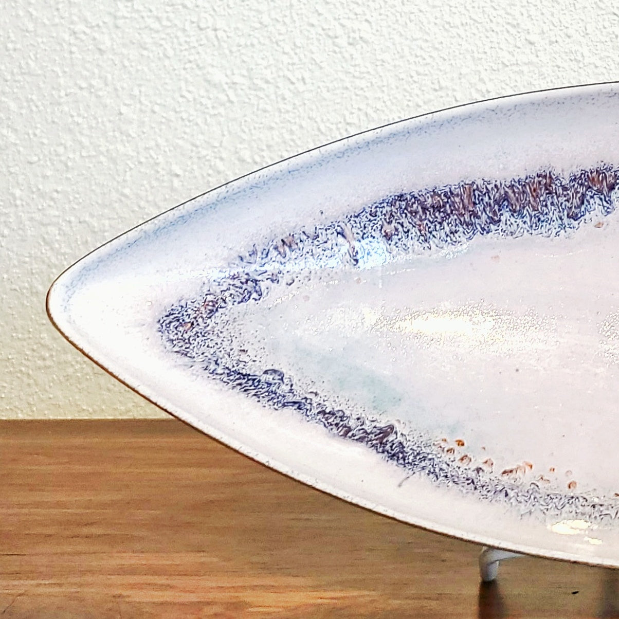LONG VEB FISHLAND ENAMEL ON BRASS BOWL