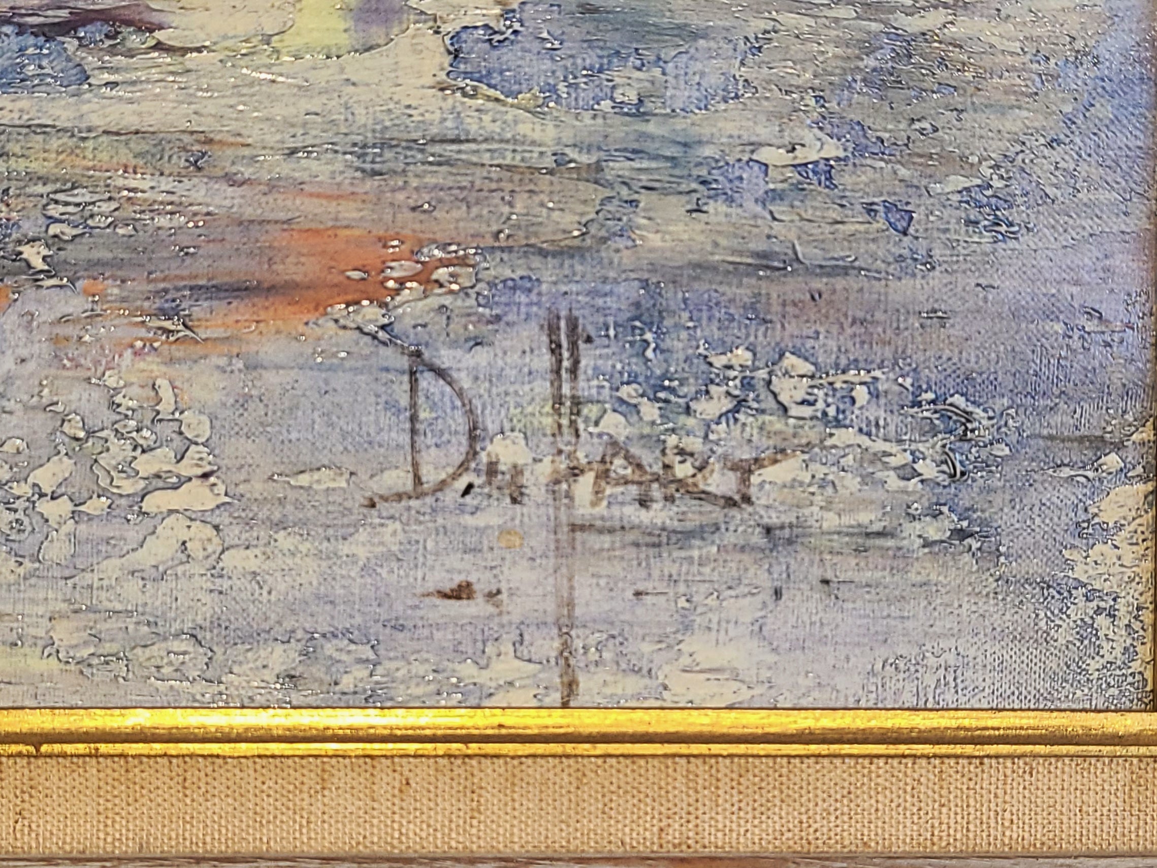 VILLAGE HARBORSCAPE BY JULES DUFFART (1960s)