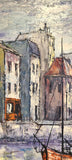 VILLAGE HARBORSCAPE BY JULES DUFFART (1960s)