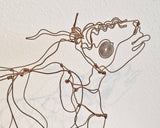MID-CENTURY BALING WIRE BULL SCULPTURE BY PAUL GERSHOWITZ