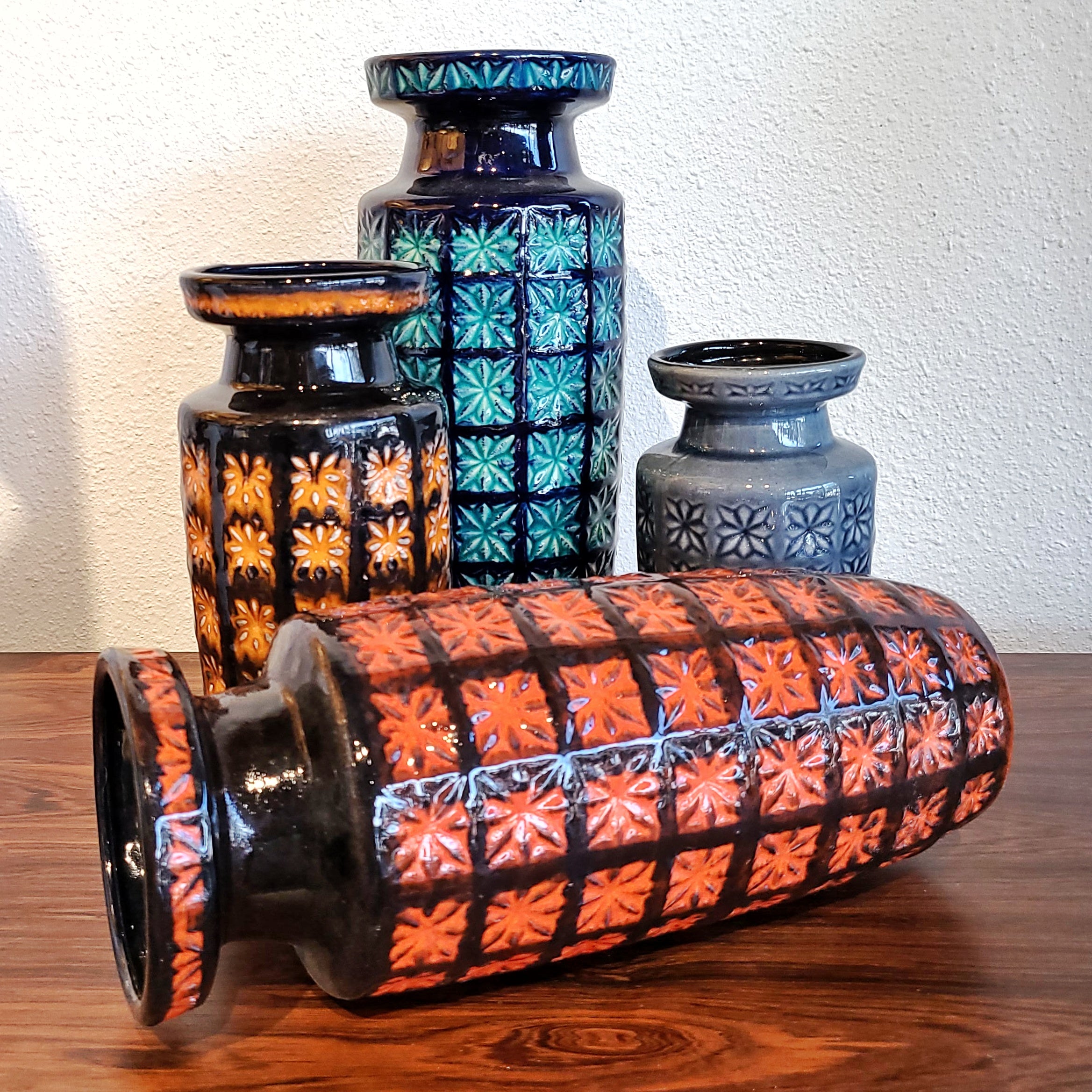 SCHEURICH KERAMIK ‘PRISMA’ DÉCOR VASE Nr. 261/22