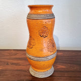 SHAPELY ORANGE BITOSSI VASE DESIGNED BY ALDO LONDI FOR RAYMOR