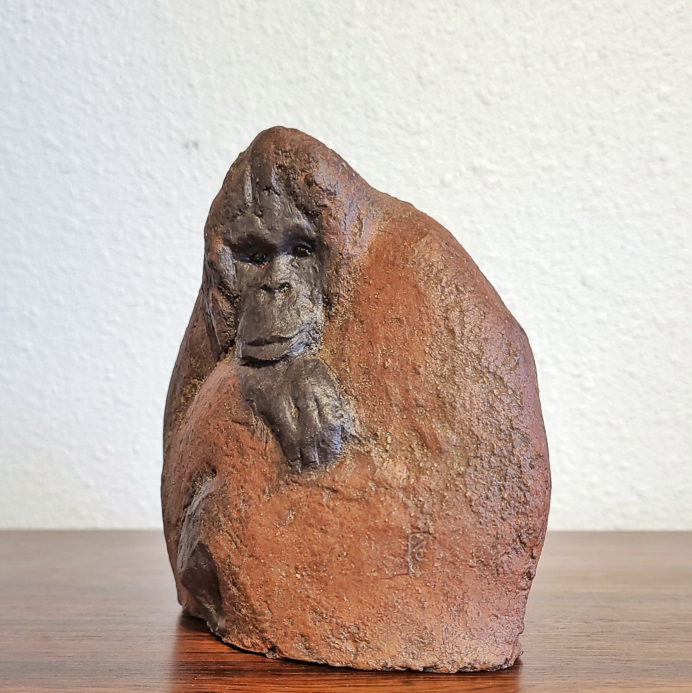 GERMAN STUDIO POTTERY GORILLA SCULPTURE