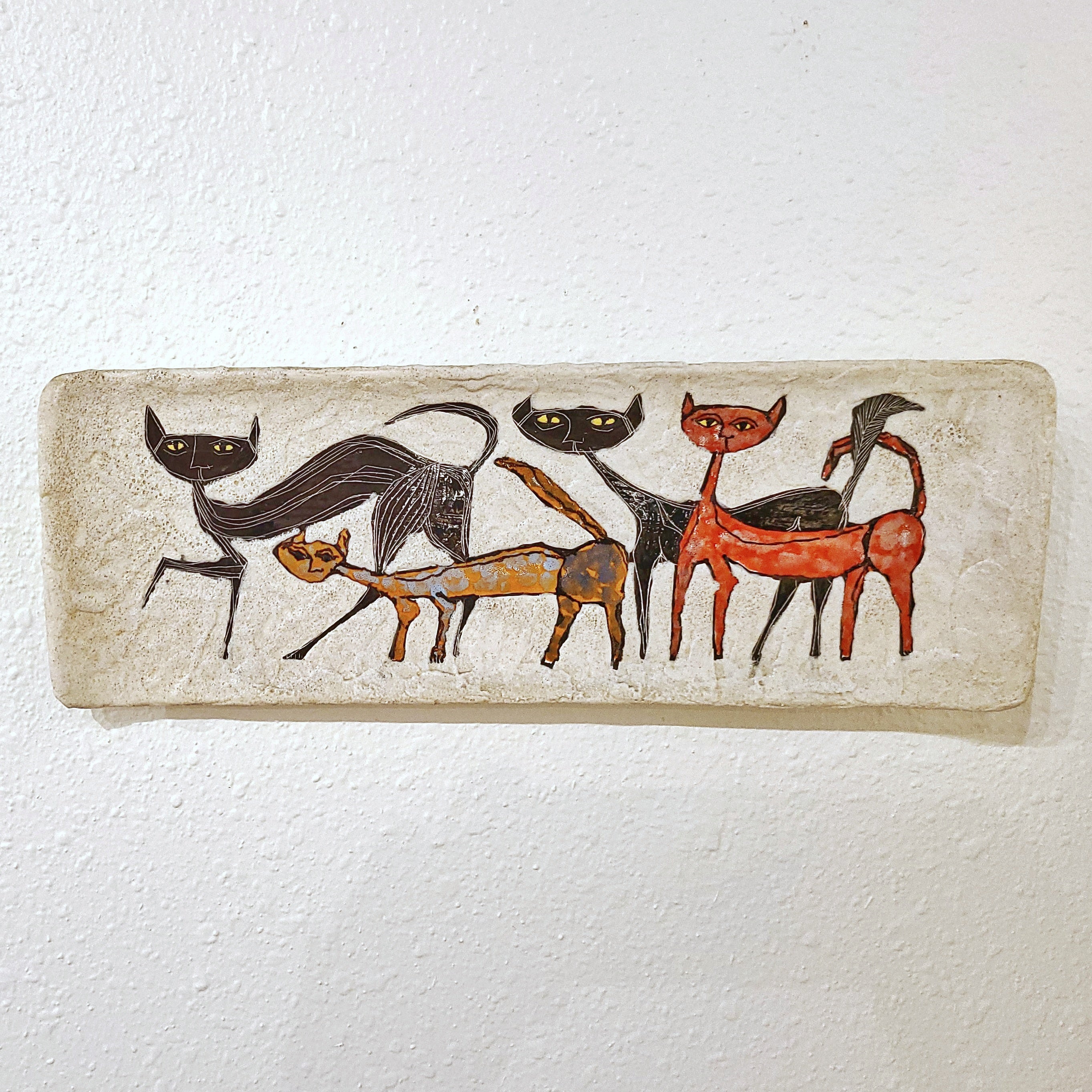 'ALLEY CATS' WALL PLATE BY LA CERAMICA DI MEGLIO (ITALY)
