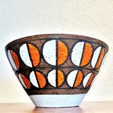 LARGE BITOSSI CERAMIC BOWL WITH SEMICIRCLES
