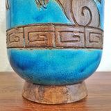 EARLY UGO ZACCAGNINI CHINOISERIE  VASE WITH CHERRY BLOSSOMS