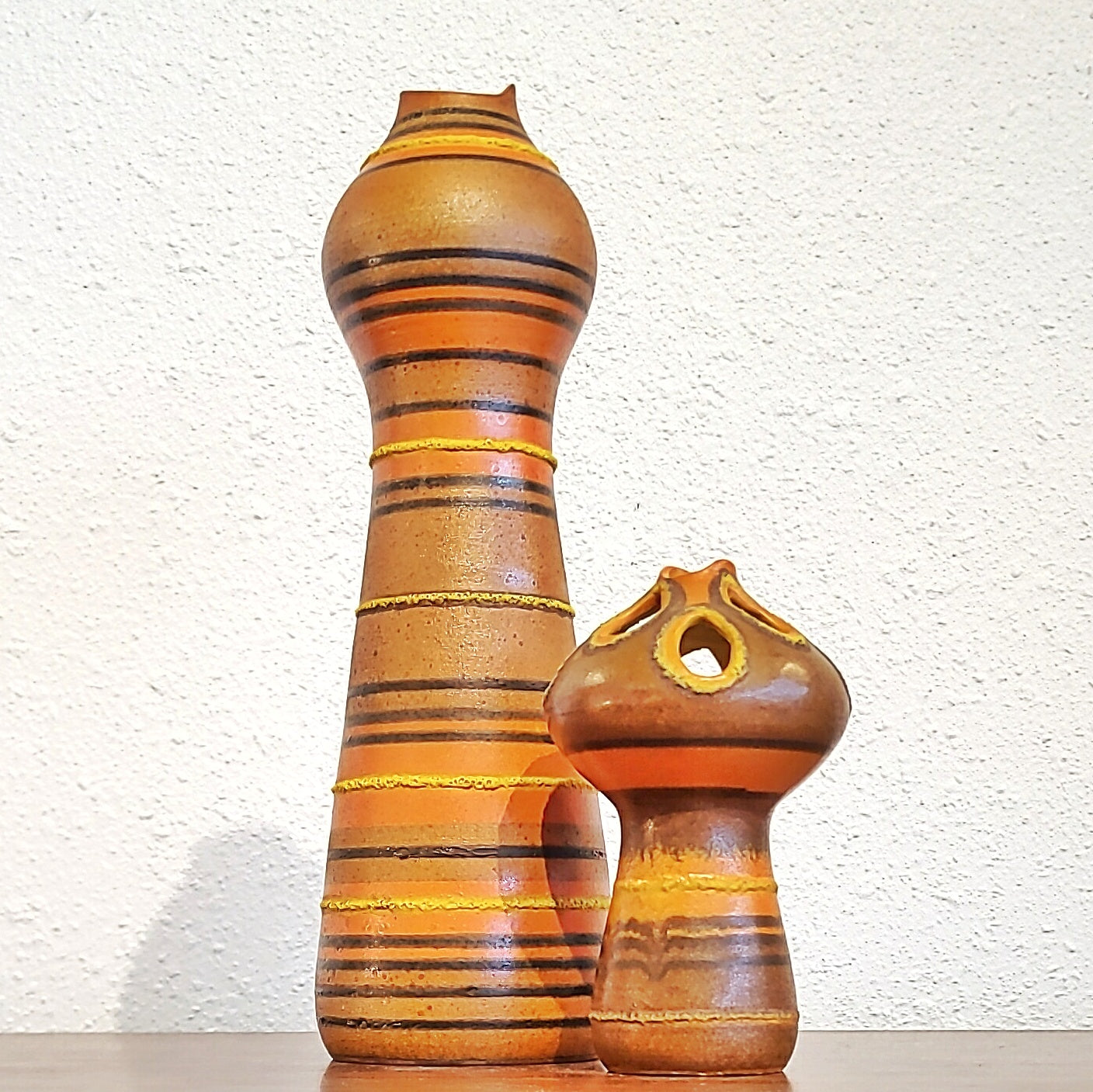 TALL ALVINO BAGNI FISH-MOUTH VASE FOR RAYMOR