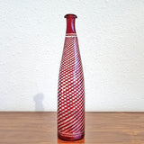 ANTIQUE MOUTH-BLOWN BOTTLE WITH ENAMEL DÉCOR (VICTORIAN?)