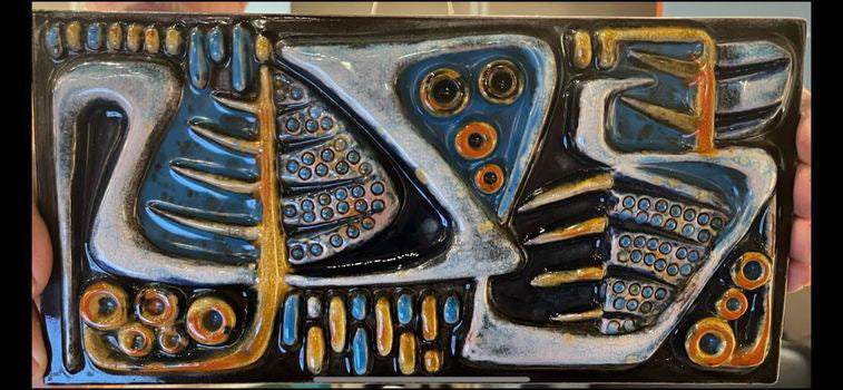 MANFRED BUCHHOLZ KERAMIK ABSTRACT WALL PLAQUE