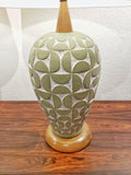 1960s SCULPTED GEOMETRIC RELIEF TABLE LAMPS