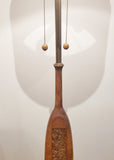CORK AND WALNUT FLOOR LAMP