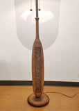 CORK AND WALNUT FLOOR LAMP
