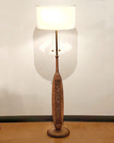 CORK AND WALNUT FLOOR LAMP