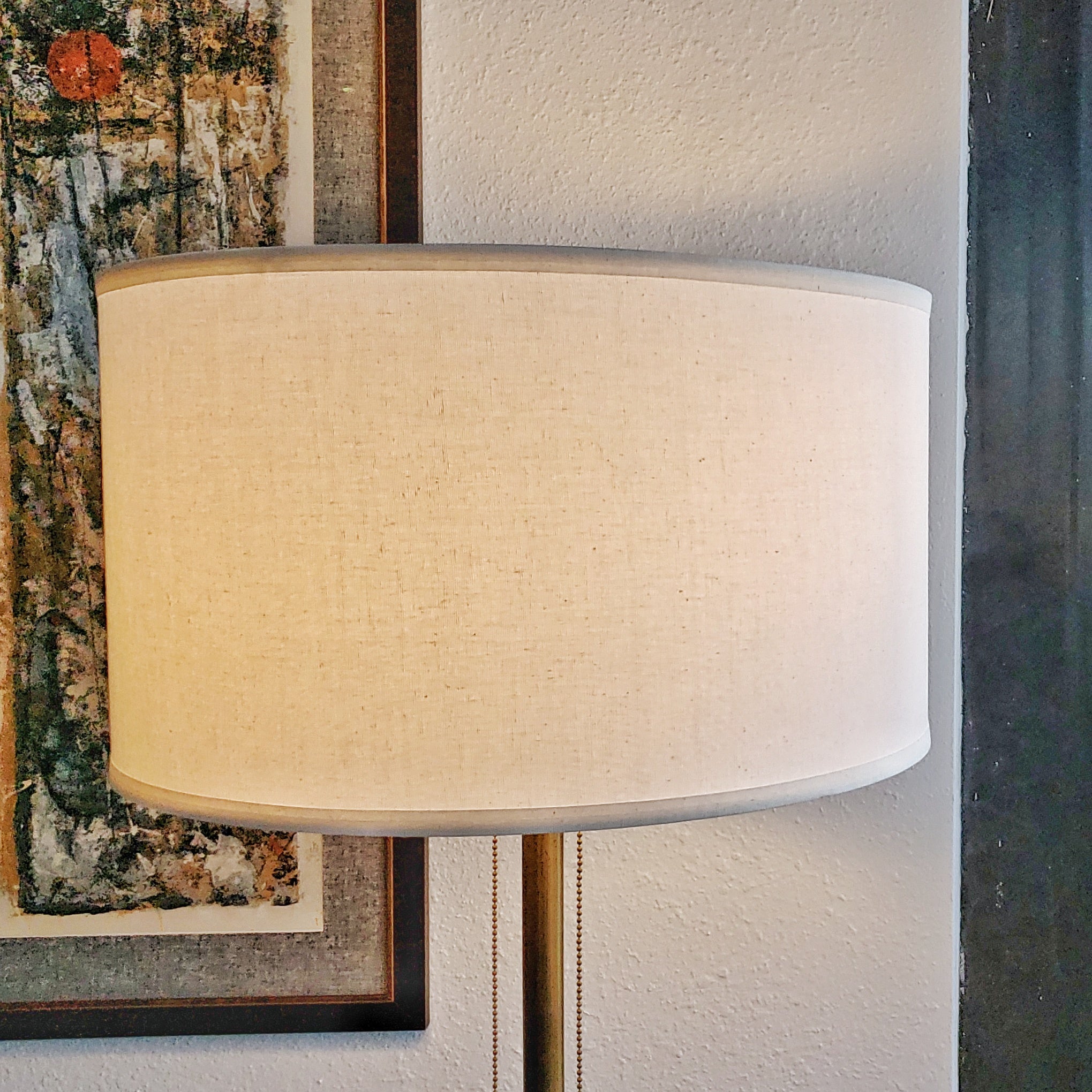 CORK AND WALNUT FLOOR LAMP