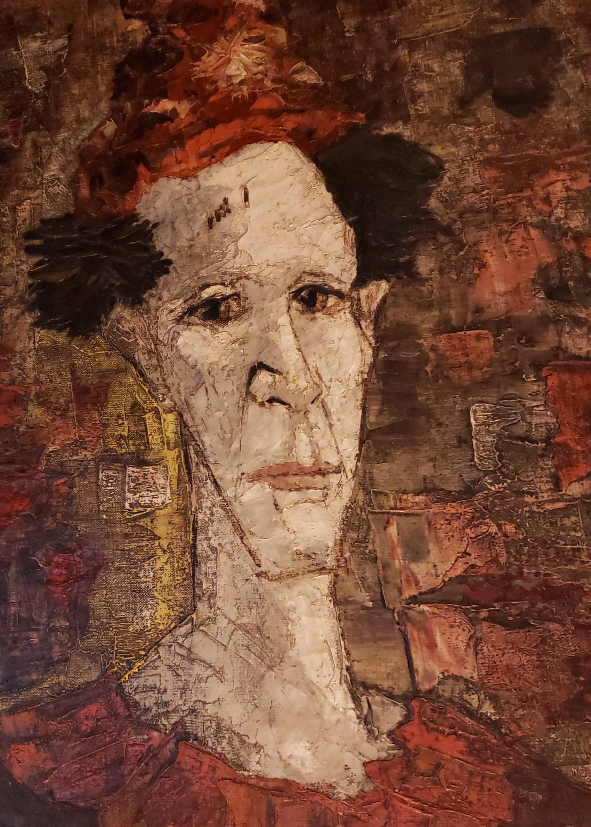‘PIERROT’ BY JULES DUFFART IN THE STYLE OF BUFFET (1950s)
