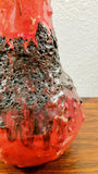 KREUTZ KERAMIK RED/BLACK FAT-LAVA JUG VASE 201 (23.5 cm)