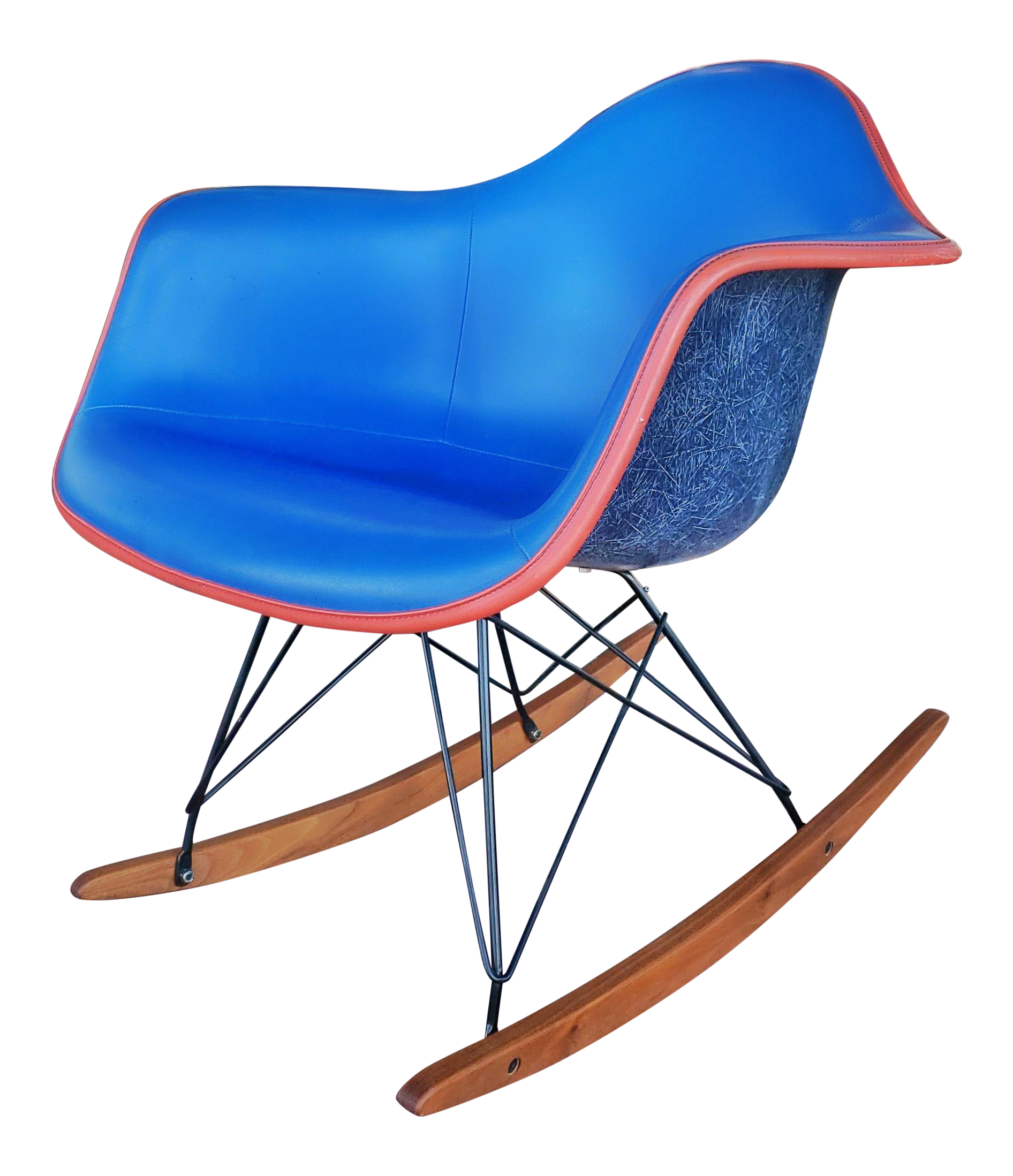UPHOLSTERED EAMES ROCKING CHAIR (RARE) d. 1950